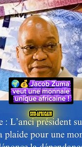 205K views · 12K reactions |  Jacob Zuma veut une monnaie unique africaine ! #monnaie #MonnaieLocale #monnaieafricaine Abonnez-vous et partagez la vidéo | Magasin D'info | Facebook