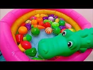 Crocodile Catches FRUITS & VEGETABLES 🍎🥕 | Fun Learning Game for Kids | Koukoutsa Play TV