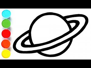 Saturn Planet Drawing, Painting, Coloring for Kids & Toddlers | Try to Draw With Me