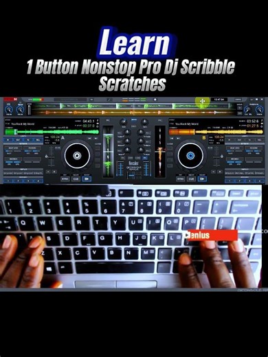 Learn 1 Button Nonstop Pro Dj Scribble Scratches and Moving#howtoscratch #virtualdj #seratodj