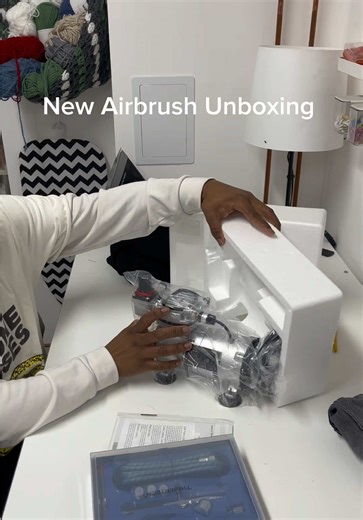 unboxing my new timbertech airbrush #painting #airbrush #creativetiktok #unboxingasmr