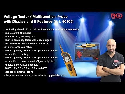 Tutorial: Voltage Tester / Multifunction-Probe with Display and 8 Features (Art. 40105)