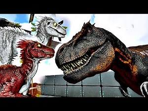 T-REX vs ALPHA RAPTORS | ARK Survival Evolved | t-rex vs alpha raptors | ARK
