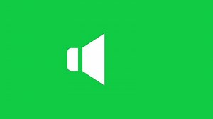 Download Speaker icon symbol motion graphic, Playing loudspeaker audio volume sign symbol animation isolated on green screen background for free