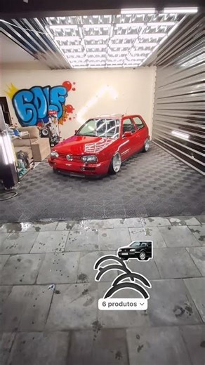 Golf MK3 GTI vermelho com suspensão a ar e rodas OZ Taludas!! #gti #Golfgti