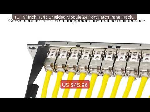 1U 19" Inch RJ45 Shielded Module 24 Port Patch Panel Rackmoun... — Amazing Value 2026 | Must Have!