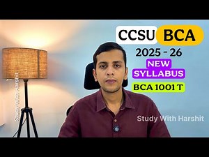 BCA NEW SYLLABUS CCSU | 2025-26 SESSION | Mathematical Foundation for Computer Science 1 BCA 1001 T