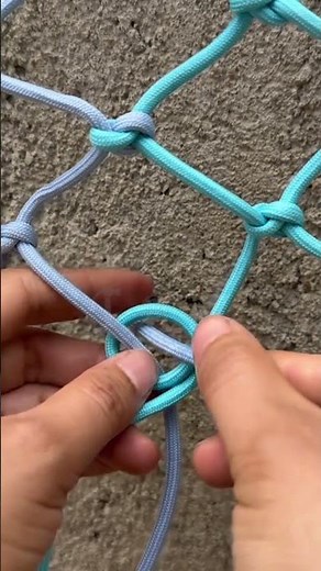 Hand Net Weaving Basic Knot Teaching Four-corner Net Solid Knot Skill
