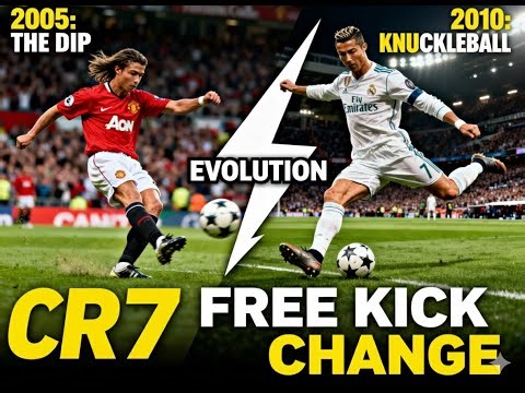 CR7's Free Kick Evolution in 3 Minutes: The Knuckleball Mastery Explained #shorts