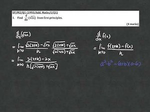 Sample Paper M2 Q1 (First Principles)