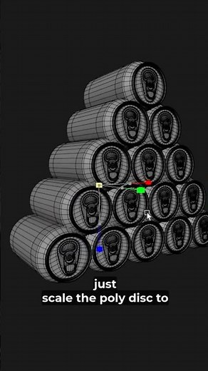 Stack Objects Like a Pro in Maya Using MASH #mayatutorial #modelingtips #shorts