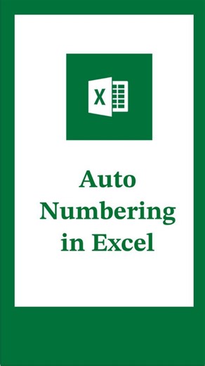 Ragu Prasanth | Tech on Instagram: "Auto Numbering in an Excel sheet #excel #exceltricks #exceltutorial #exceltraining [Excel, Auto Number, Numbering, tutorial, tips, tricks]"