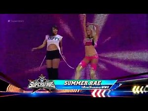 WWE Superstars Summer Rae w/ Layla Vs Emma 2014