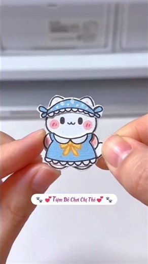 Chị Thỏ DIY hộp mèo con nè các em ơi! #tiemdochoi #minicraft #dochoigiay #diy #bupbe