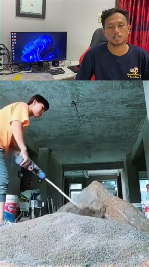It turns out this is how to mix cement quickly and easily with simple tools.