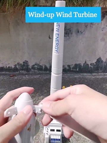 Miracland Wind Turbine Toy, 21.65 Inch Large Size Windmill Toy Clockwork Generator Model STEM Science Kit