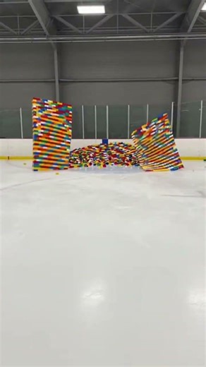 NHL Sniper Blasts Puck Through a LEGO Wall