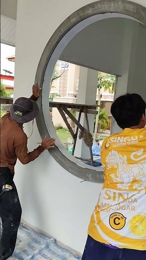 How to install a 360-degree curved cornice