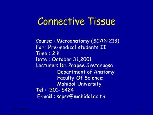 Connective Tissue - SlideServe
