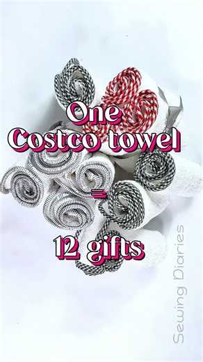 Turn ONE $7.99 Costco Bath Towel Into 12 Hand Towels! #SewingDiaries #SewingHacks #HandmadeGifts