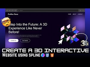 How to Create Interactive 3D Website using Spline | Modern Website Tutorial using HTML and CSS