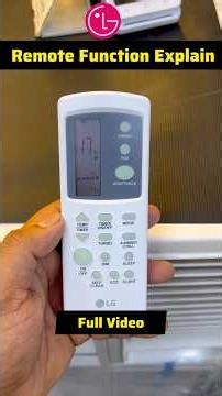 Lg AC remote Function Explain | How To use lg AC remote | Lg window AC Remote Function Video Explain