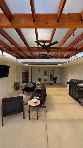 This video went viral. 57 million views on IG. SkyPoly Pergola Patio Cover. Floating. #pergola