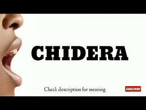 How to pronounce Chidera