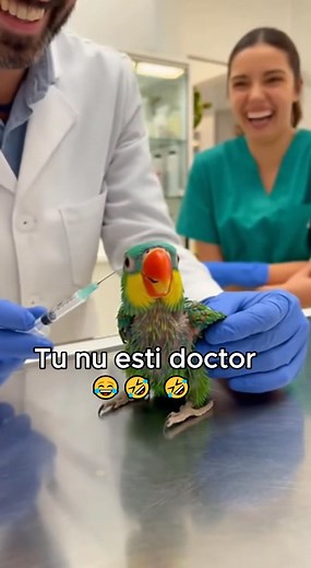 882K views · 17K reactions | Când mergi cu papagalul la vaccin 藍 #fblifestyletyle #papagal #funnyvideos #viralvideos #follow #fyp #fbshorts #funny #reelsfbシ | Twinkle Tape AI | Facebook