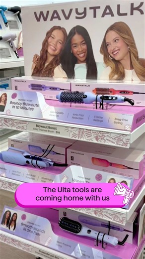 The whole display is coming home with us.🙈😍 Our @Ulta Beauty endcap is finally live on shelves! Come check us out at your Ulta to shop the full-exclusive lineup in person 👀🙈 Tag us if you find us! We want to see it with you! 📸 #wavytalk #ultabeauty #instore #wavytalkhair #hairtools