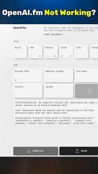 OpenAI.fm Not Working? | Hidden Truth, Real Reason & 100% Working Solution Must Watch