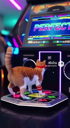 Cat on the Dance Pad! Can It Win? 🏆🐾