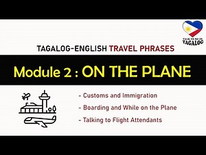 ON THE PLANE - Useful Filipino Travel Phrases When You Visit the Philippines 🇵🇭