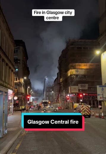 🎥: A major fire in Glasgow city centre is being controlled by the Scottish Fire and Rescue Service. There’s been extensive damage to the Union Street side of the buildings linked to Glasgow Central Station.