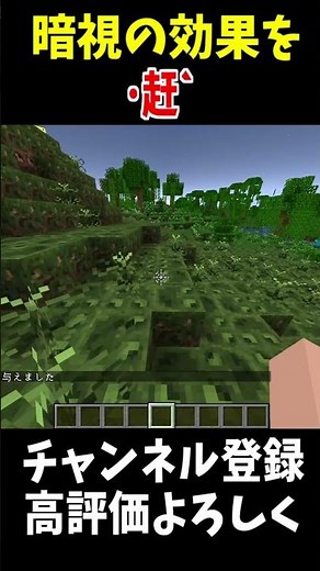 暗視の効果のレベルを最大まで上げたらどうなる!?!!#マインクラフト #Minecraft #アップデート #裏技