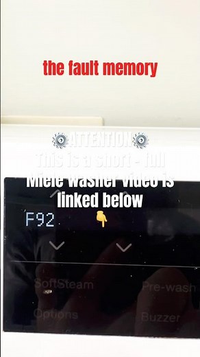 Miele W1 WWF060 Service Menu Fault Memory and Diagnostic Data (Appliance Fix Lab Winnipeg)