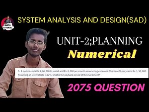 Unit-2 Numerical #2075Questions | System Analysis and Design |