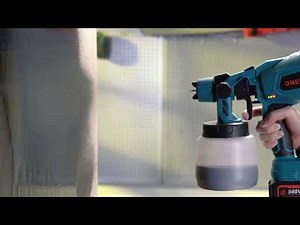 Powerful 1500W Cordless Paint Spray Gun: Easy Application and Cleanup