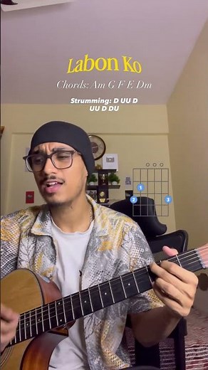 Labon Ko Guitar Lesson ❤️ | KK | Simple 4 Chords #shorts