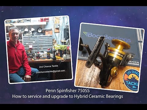 Classic Penn Spinfisher 750SS Fishing Reel Service and upgrade to Hybrid Ceramic Boca Bearings