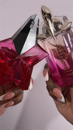 SAH Fragrance Mama on Instagram: "I believe brands can release fragrances with one dominant note without saying they all smell the same. Alien Pulp and Angel Nova are two completely different fragrances in my opinion. One is a beautiful juicy rose and lychee mixture topped with raspberry. The other is light floral and a playful hint of juicy raspberry lures you in. Nova I feel is for the women that aren’t afraid of rose but Pulp is for the woman that enjoys raspberry without being offended by a 