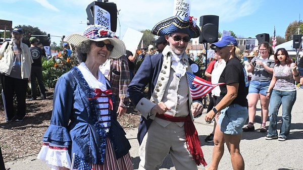 Scenes from the No Kings Day rally in Ventura