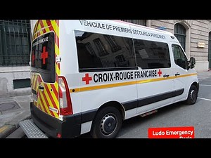 Ambulances Croix rouge en urgence compilation French red cross Ambulances Responding in Paris