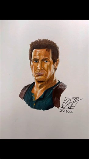 Drawing Nathan Drake #fypシ #nathandrake #uncharted #uncharted4 #art #drawing #ps5 #games ￼