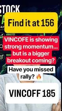 Swing tread VINCOFE Stock 🚨 ₹190 Breakout? | Vintage Coffee Share Analysis