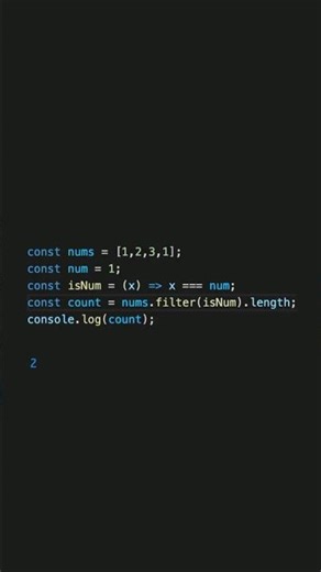 How to count the occurrences of an element in an array in JavaScript!