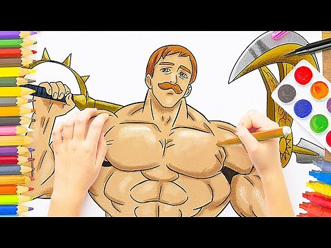 Como DIBUJAR a ESCANOR paso a paso - Los 7 Pecados Capitales - Nanatsu no Taizai