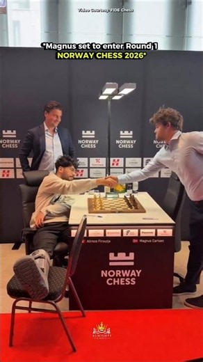Magnus set to enter Round 1 at Norway Chess 2026 😍❤️#chess #magnuscarlsen #shorts