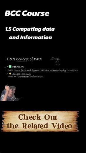 What is Information? 🤔 Data vs Information Explained | BCC Course Lecture 5