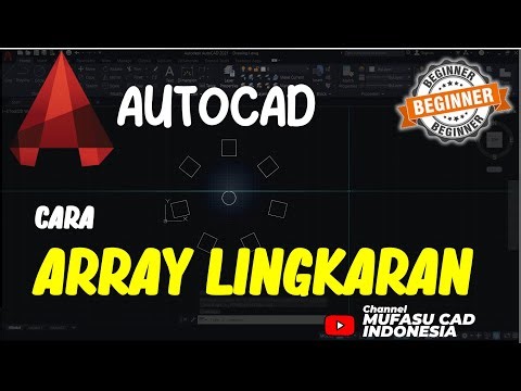 Cara Array Lingkaran Di AutoCAD